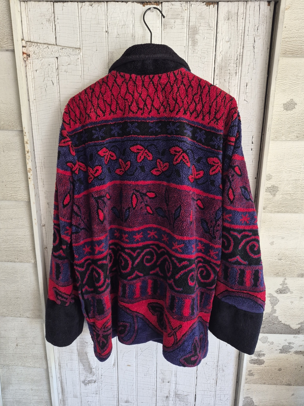 Abstract Zip-Up Fleece Jacket - Picture 4 of 4